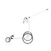 JuStar White manual 3-wheeled Trolley
