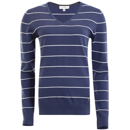 Calvin Klein Striped Sweater Denim/White | Pullover | Digitalgolf