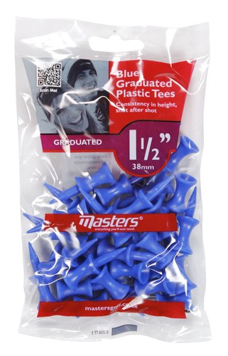 Masters Plastic Graduated Tees 1 1/2 Bag 30 Blue