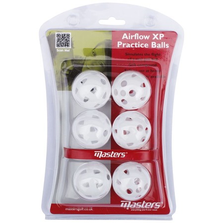 Masters Airflow XP Practice Balls White pack 6